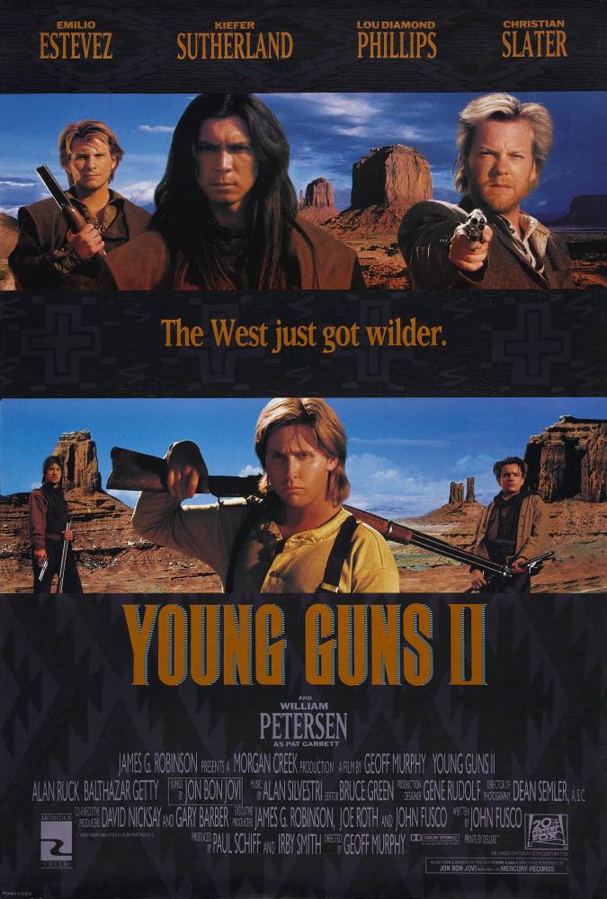 постер к Молодые стрелки 2 / Young Guns II (1990)